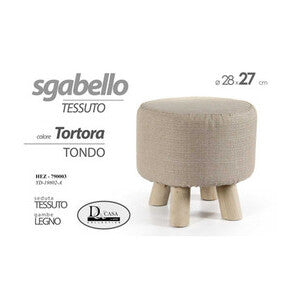 PUF REDONDO GRIS TOPO 790003 CM 28X27