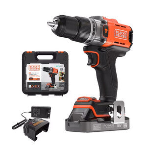 B+D TALADRO PERCUTOR BCD383D1XK-QW 18V + MALETA