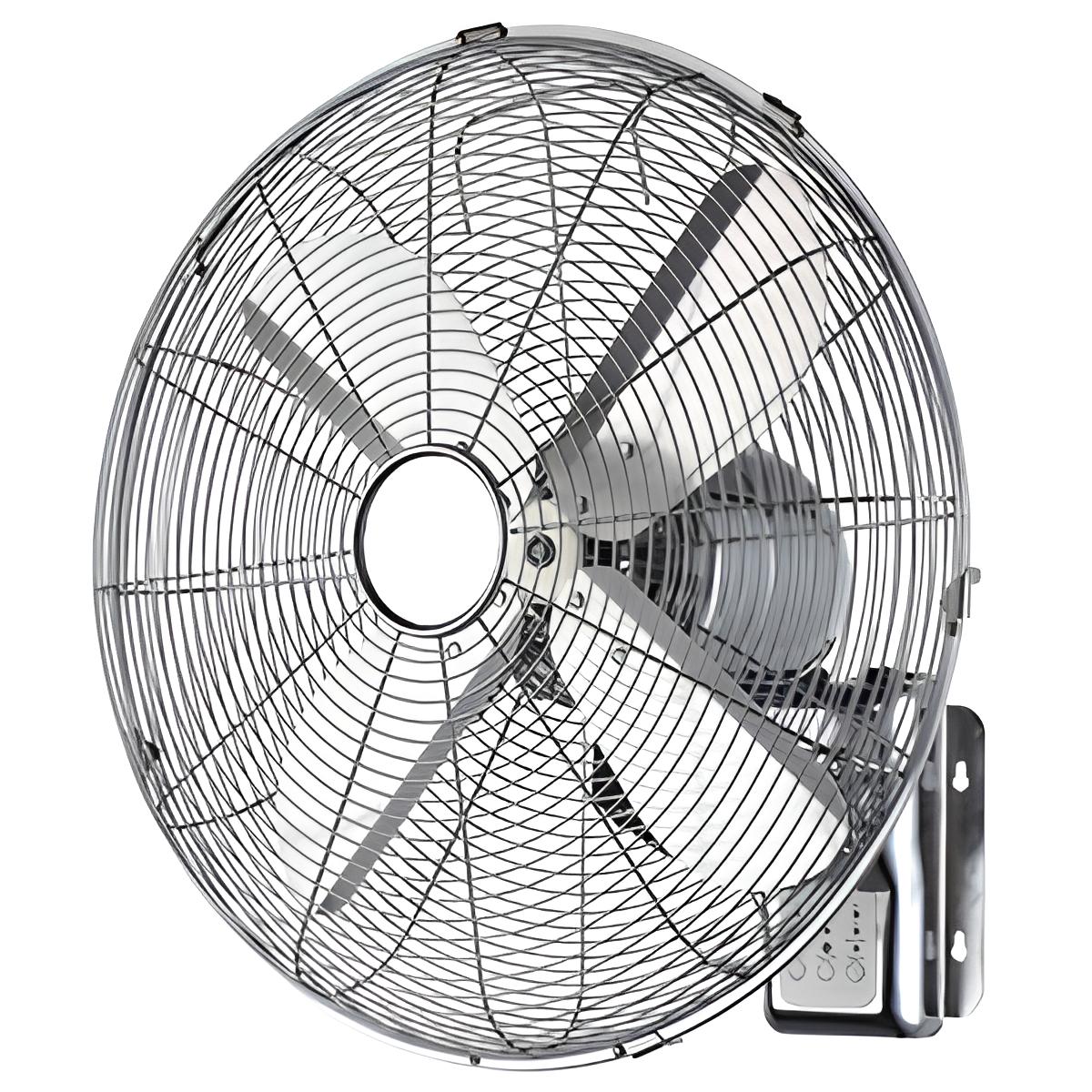 VENTILATEUR MURAL 60W EN ACIER 4 PALES