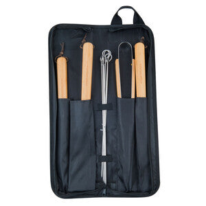 BOLSA C/6 UTENSILIOS BARBACOA EN TELA CAMPINGAZ