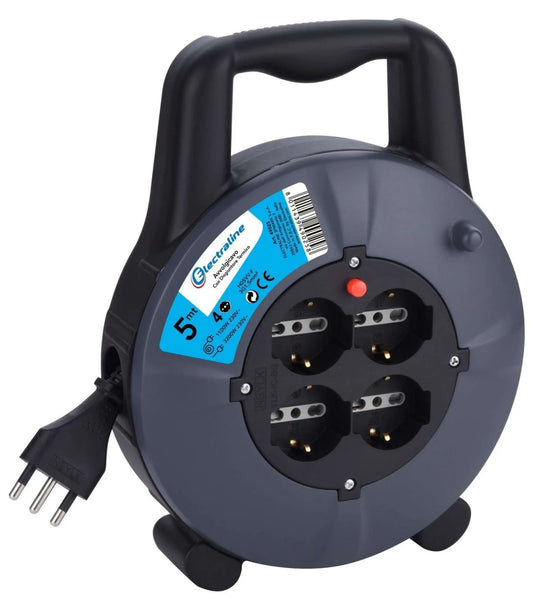 ALARGADOR ENROLLACABLE 5 M SEC 3X1,5 4TOMAS SCH+PROT 49025