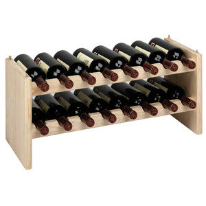 CASIER À VIN EN PIN 16 BOUTEILLES
