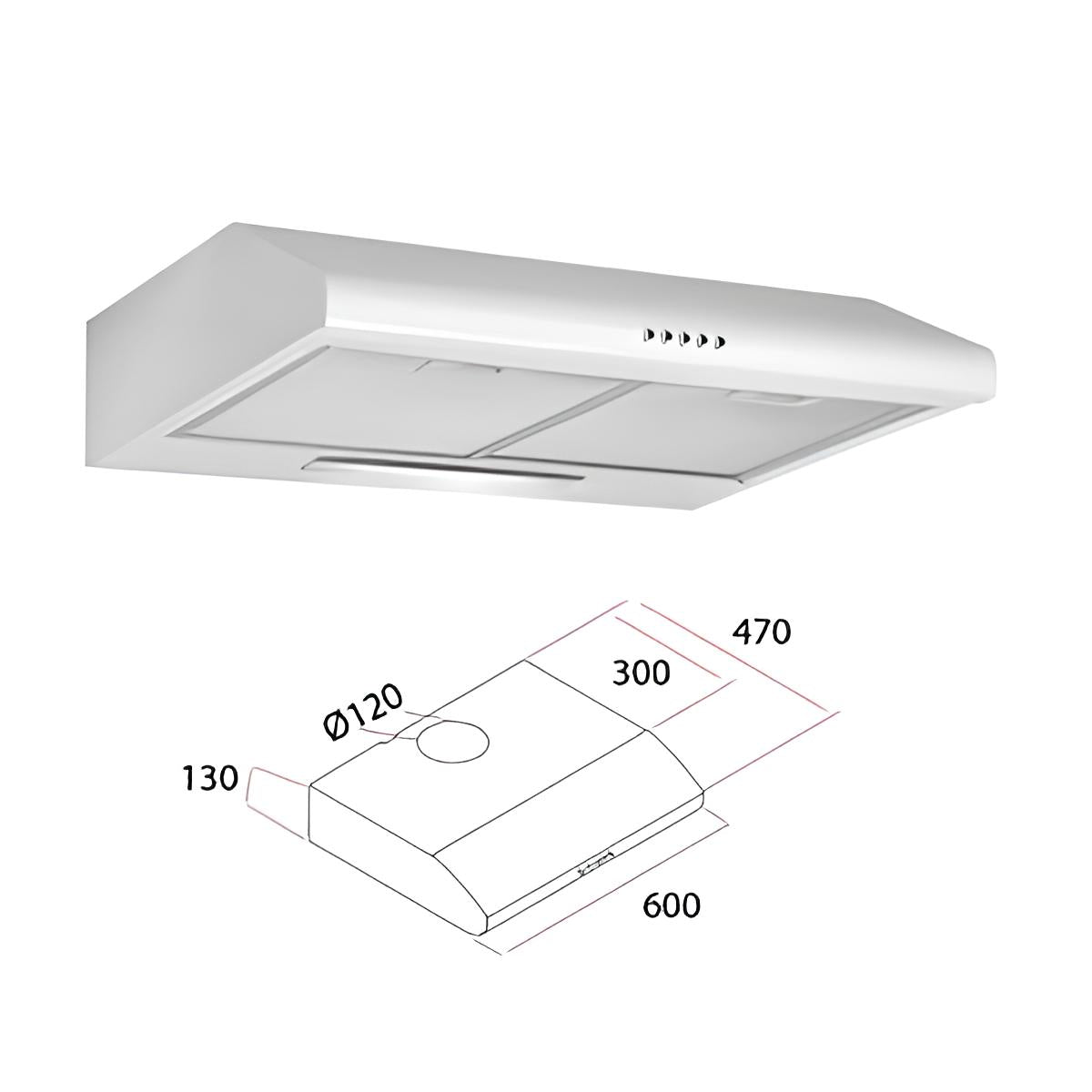 HOTTE ÉLECTRIQUE POUR CUISINE 60 CM