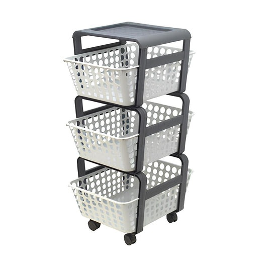 CARRO DE COCINA MODULAR DE 3 CESTAS C/RUEDAS
