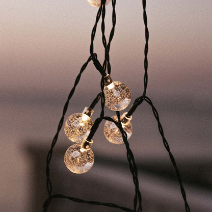 GUIRNALDA DE LUCES GRISA GLOSSY SOLAR CREPUSCULAR