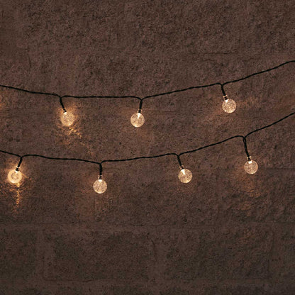 GUIRNALDA DE LUCES GRISA GLOSSY SOLAR CREPUSCULAR