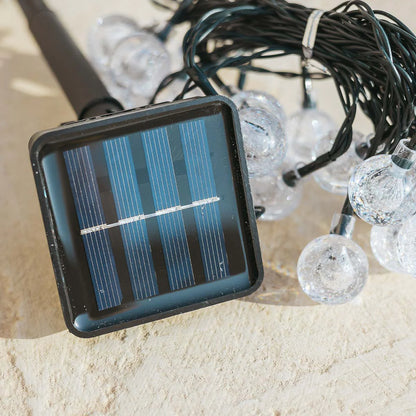 GUIRNALDA DE LUCES GRISA GLOSSY SOLAR CREPUSCULAR