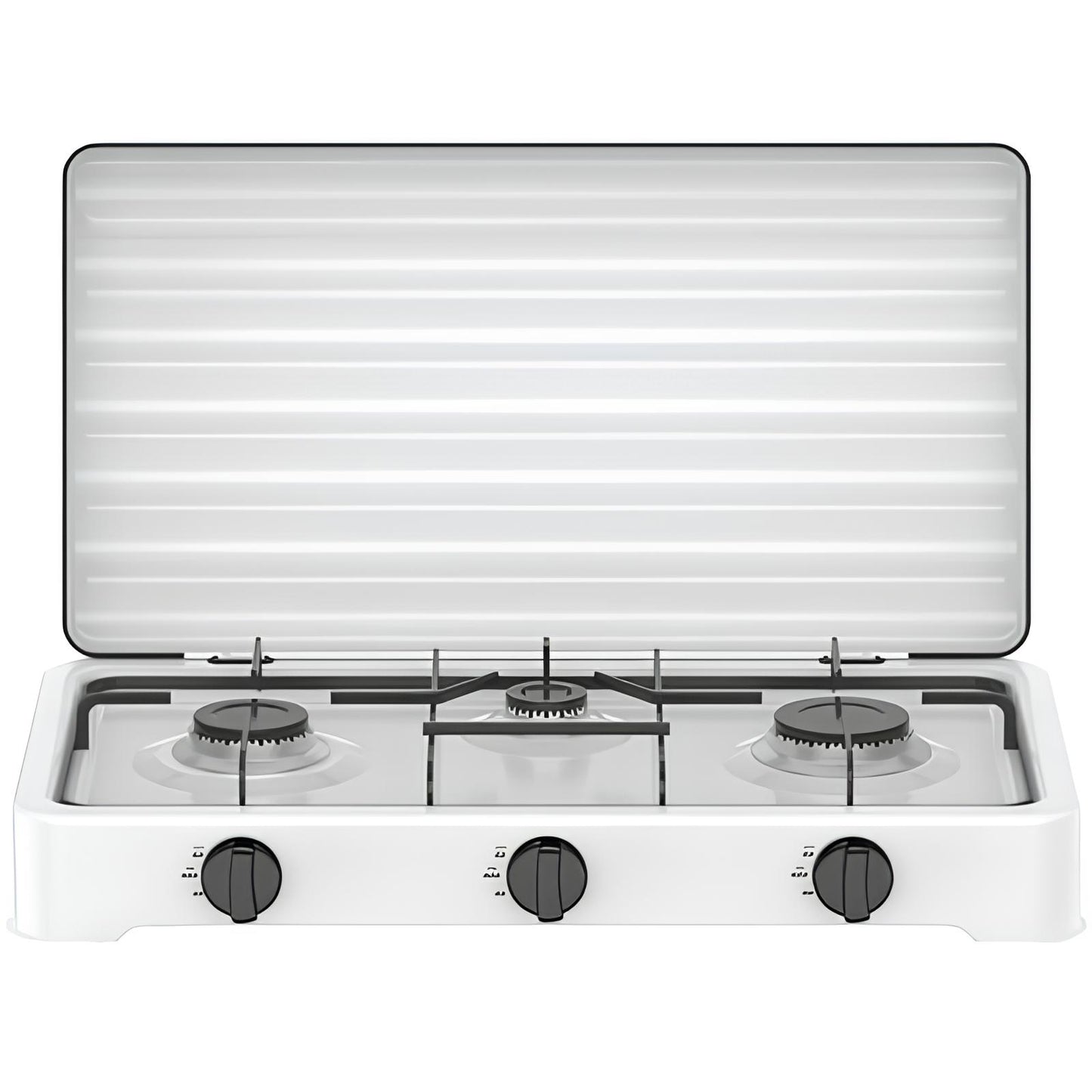 FORNELLO GAS FLAME 3 DOMUS ACCIAIO VERNICIATO BRUCIATORE 3 KW 5,4