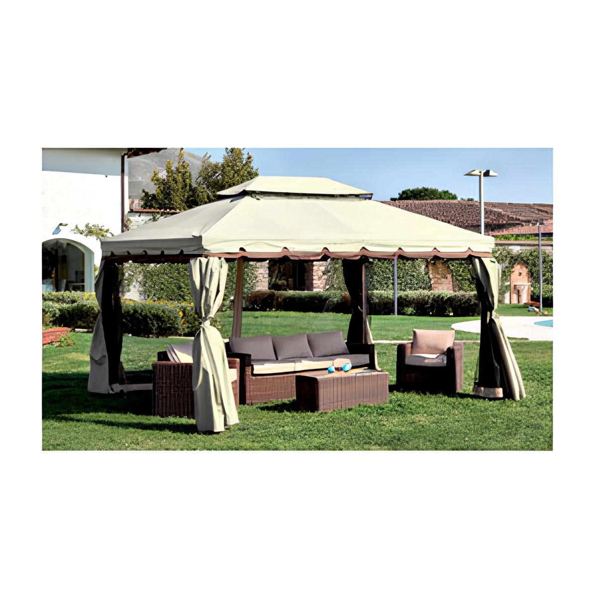 CENADOR ALUMINIO 3X4M RIYAD CRUDO