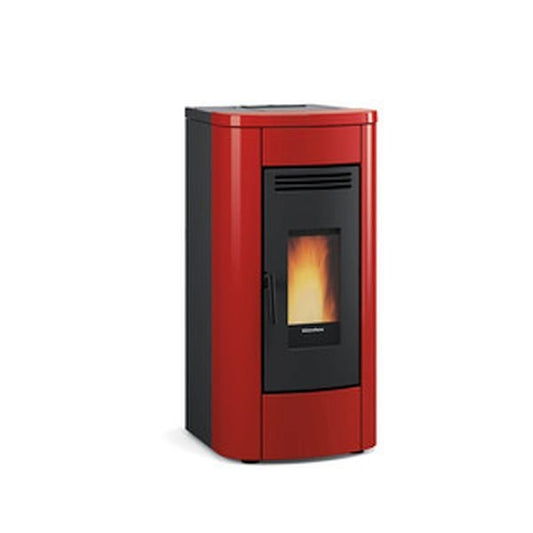 STUFA PELLET CANALIZ 8 KW KLAUDIA PLUS 5.0 BORDEAUX