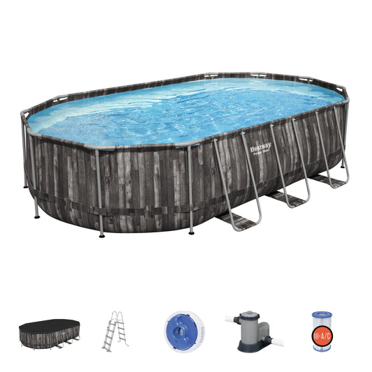 PISCINA STEEL PRO MAX C/TELAIO E ACCES 610X366X122 5611R