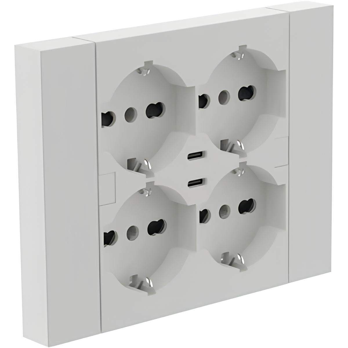 MULTIPRESA INCASSO QUADRA 4 P BIP.SCH + 2 USBC