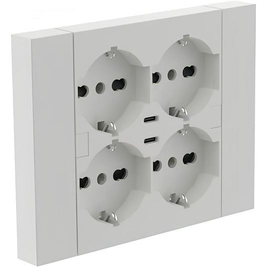 MULTIPRESA INCASSO QUADRA 4 P BIP.SCH + 2 USBC