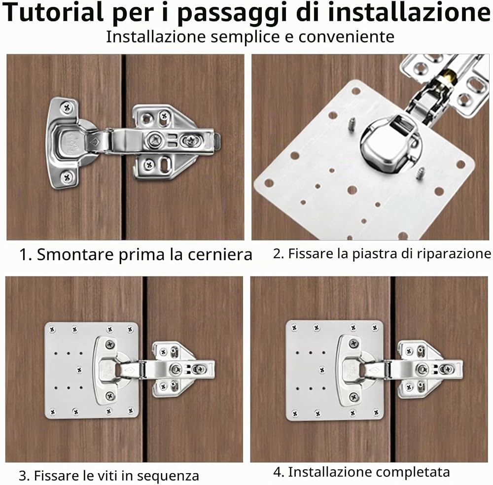 PIASTRA RIPARAZIONE X CERNIERE INCASSO 645 MINUTEX