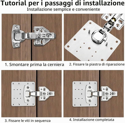 PIASTRA RIPARAZIONE X CERNIERE INCASSO 645 MINUTEX