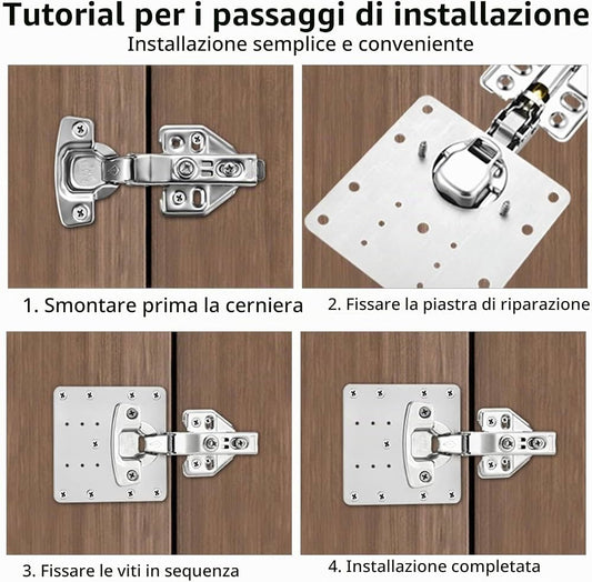 PIASTRA RIPARAZIONE X CERNIERE INCASSO 645 MINUTEX