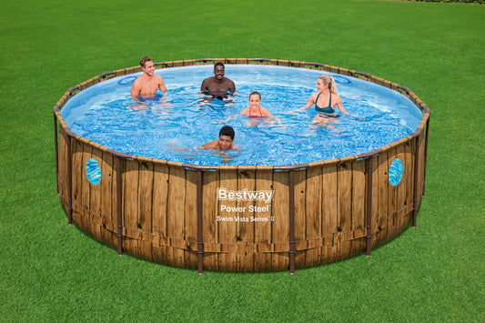 PISCINA POWER STEEL CON TELAIO E ACCESSORI D.488X122 56725