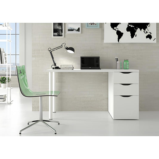 KIT ESCRITORIO ATHENA C/CAJONERA 138X60X74 BLANCO